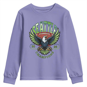 Seattle Champions Fan Pride Youth Sweatshirt Gift For Football Lovers TS12 Violet Print Your Wear