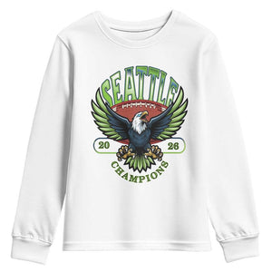 Seattle Champions Fan Pride Youth Sweatshirt Gift For Football Lovers TS12 White Print Your Wear
