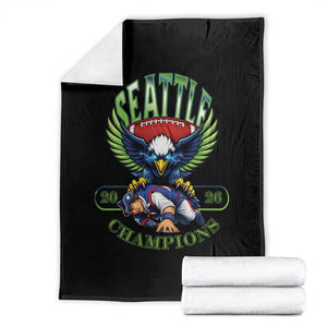 Funny Champion Seattle Dominates New England Throw Blanket 12s Fan Pride TS12 Black Print Your Wear