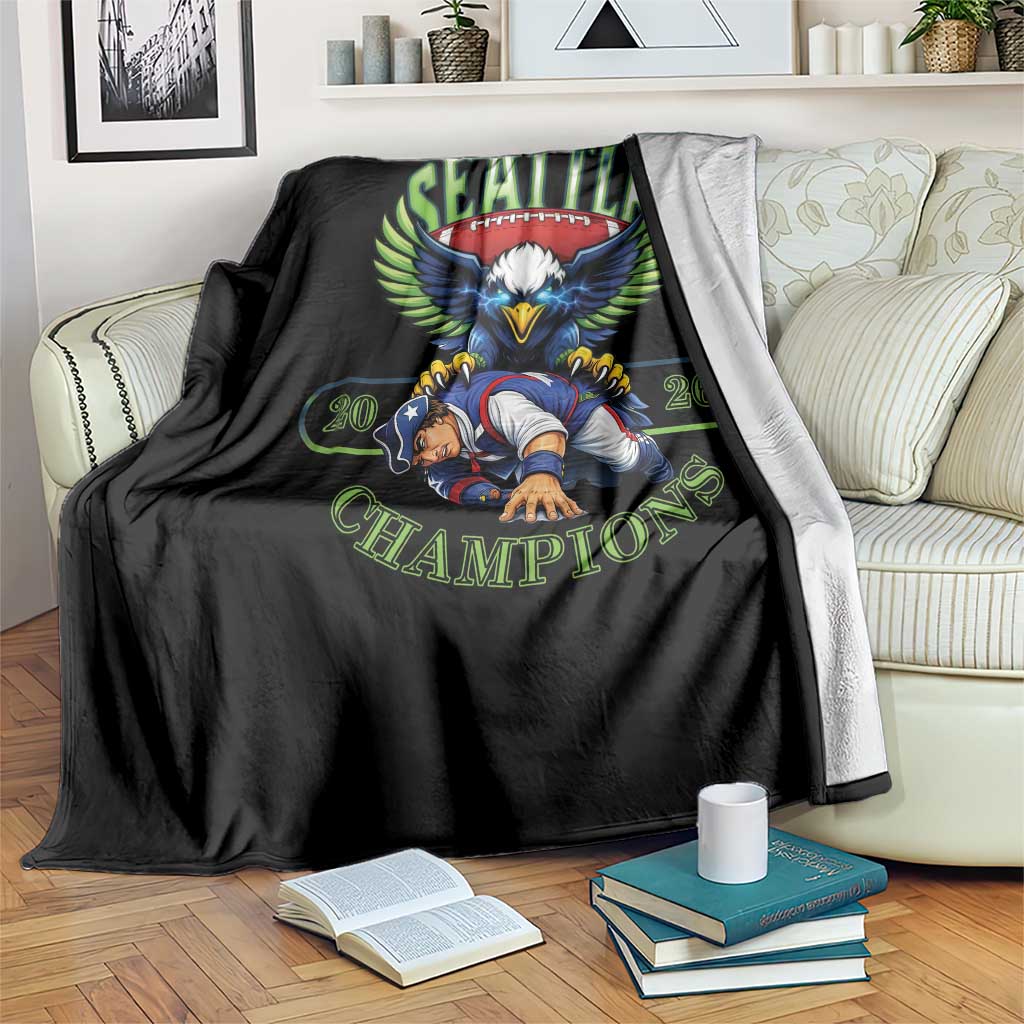 Funny Champion Seattle Dominates New England Throw Blanket 12s Fan Pride TS12 Print Your Wear