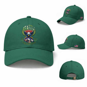 Funny Champion Seattle Dominates New England Baseball Cap 12s Fan Pride TS12 Baseball Cap Universal Fit Irish Green Print Your Wear