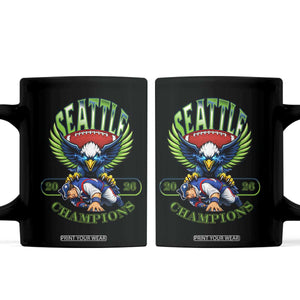 Funny Champion Seattle Dominates New England Coffee Mug 12s Fan Pride TS12 Black Print Your Wear