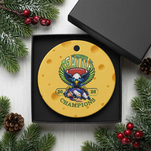 Funny Champion Seattle Dominates New England Ceramic Ornament 12s Fan Pride TS12 1pc Yellow Cheese Print Your Wear