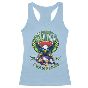 Funny Champion Seattle Dominates New England Racerback Tank Top 12s Fan Pride TS12 Light Blue Print Your Wear