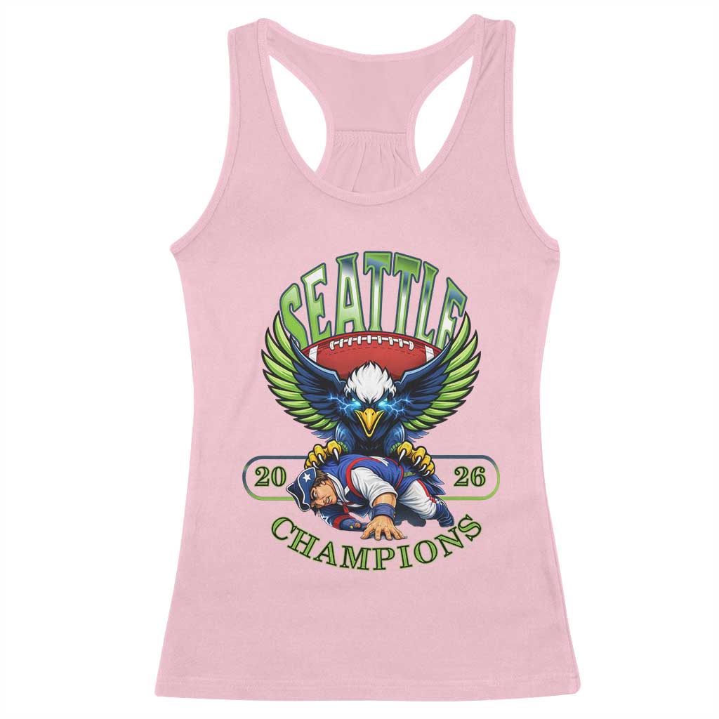 Funny Champion Seattle Dominates New England Racerback Tank Top 12s Fan Pride TS12 Light Pink Print Your Wear