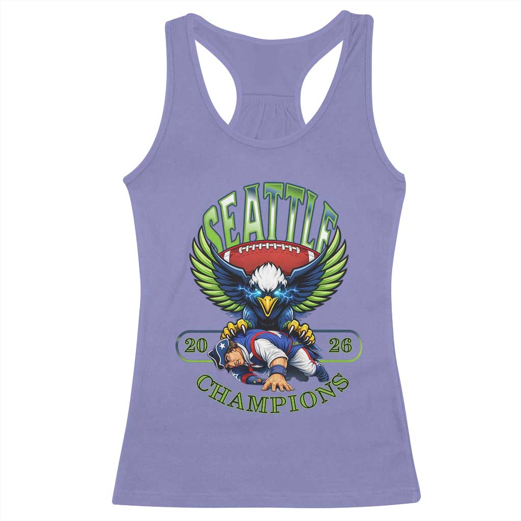 Funny Champion Seattle Dominates New England Racerback Tank Top 12s Fan Pride TS12 Violet Print Your Wear