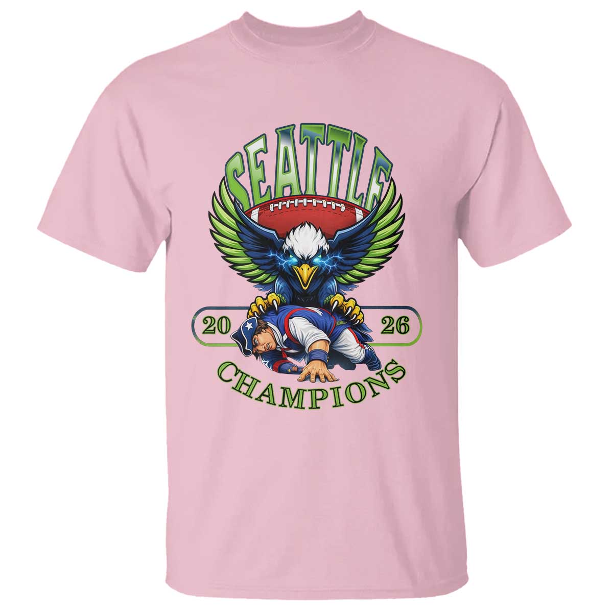 Funny Champion Seattle Dominates New England T Shirt 12s Fan Pride TS12 Light Pink Print Your Wear