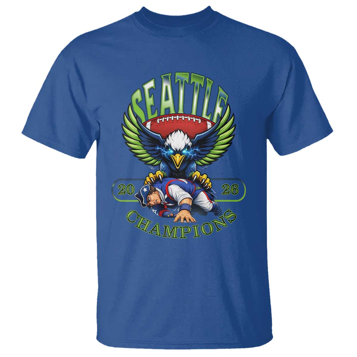 Funny Champion Seattle Dominates New England T Shirt 12s Fan Pride TS12 Royal Blue Print Your Wear