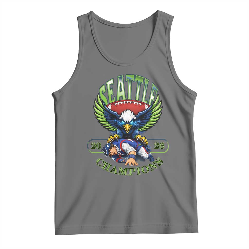 Funny Champion Seattle Dominates New England Tank Top 12s Fan Pride TS12 Black Heather Print Your Wear