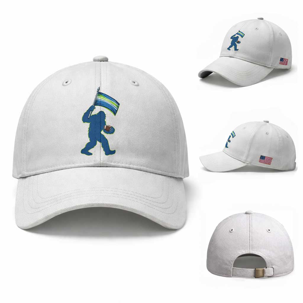 Bigfoot Seattle Sports Fan Baseball Cap Sasquatch 12s Pride Gift TS12 Baseball Cap Universal Fit White Print Your Wear