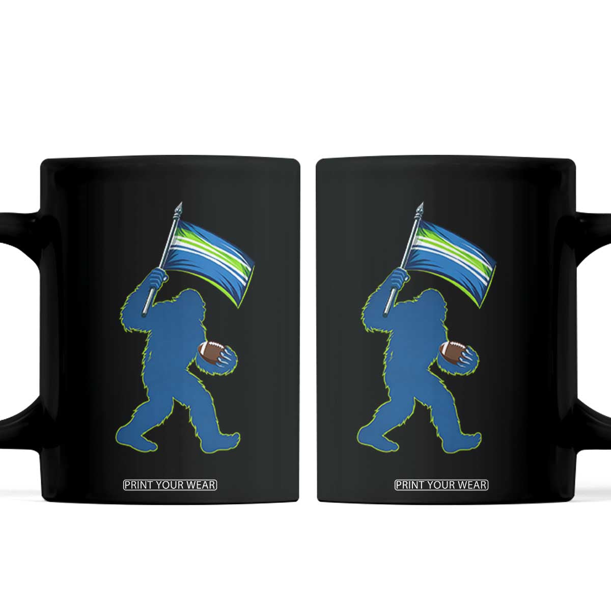 Bigfoot Seattle Sports Fan Coffee Mug Sasquatch 12s Pride Gift TS12 Black Print Your Wear