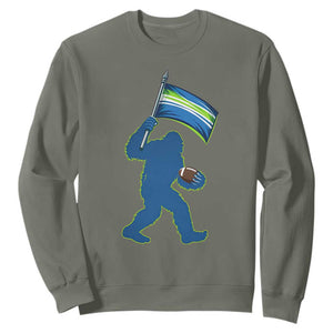 Bigfoot Seattle Sports Fan Sweatshirt Sasquatch 12s Pride Gift TS12 Military Green Print Your Wear
