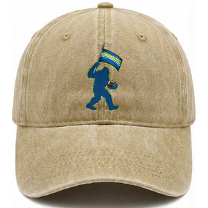 Bigfoot Seattle Sports Fan Washed Cotton Baseball Cap Sasquatch 12s Pride Gift TS12 Print Your Wear