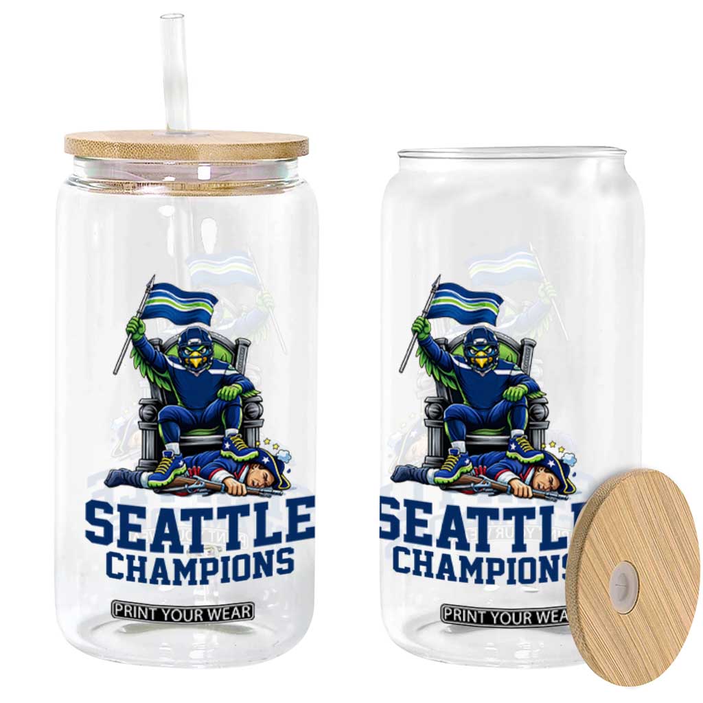 Funny Seattle Clobbers New England Glass Can Football Game Day TS12 Print Your Wear