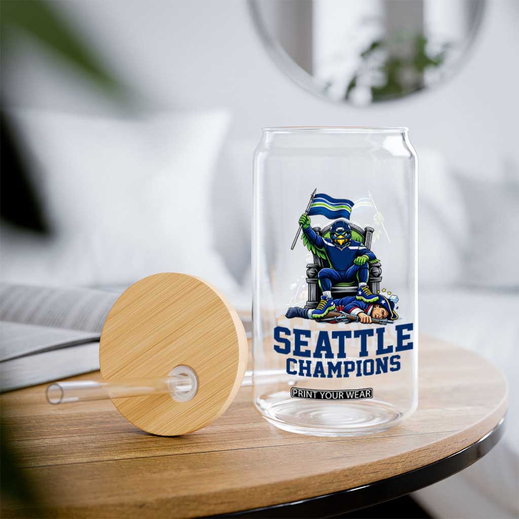 Funny Seattle Clobbers New England Glass Can Football Game Day TS12 Print Your Wear
