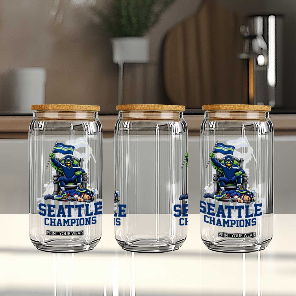 Funny Seattle Clobbers New England Glass Can Football Game Day TS12 Print Your Wear
