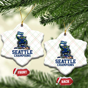 Funny Seattle Clobbers New England Ceramic Ornament Football Game Day TS12 Print Your Wear