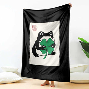 Grumpy Frog Japanese Throw Blanket St Patricks Day Gift TS12 Print Your Wear