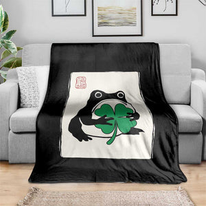 Grumpy Frog Japanese Throw Blanket St Patricks Day Gift TS12 Print Your Wear