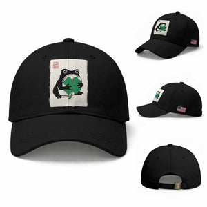 Grumpy Frog Japanese Baseball Cap St Patricks Day Gift TS12 Baseball Cap Universal Fit Black Print Your Wear