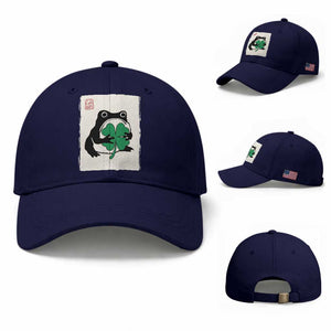 Grumpy Frog Japanese Baseball Cap St Patricks Day Gift TS12 Baseball Cap Universal Fit Dark Blue Print Your Wear