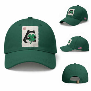 Grumpy Frog Japanese Baseball Cap St Patricks Day Gift TS12 Baseball Cap Universal Fit Irish Green Print Your Wear