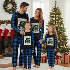 Grumpy Frog Japanese Plaid Pajama Set St Patricks Day Gift TS12 Blue Plaid Print Your Wear