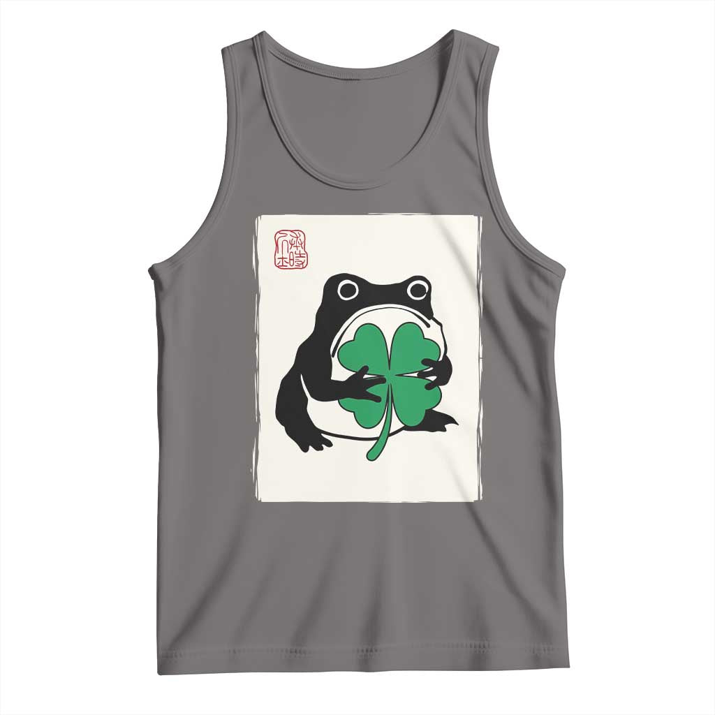 Grumpy Frog Japanese Tank Top St Patricks Day Gift TS12 Deep Heather Print Your Wear