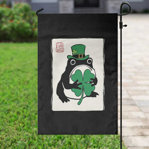 Vintage Japanese Grumpy Frog Garden Flag Lucky St Paddys Day TS12 Print Your Wear