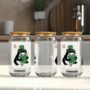 Vintage Japanese Grumpy Frog Glass Can Lucky St Paddys Day TS12 Print Your Wear