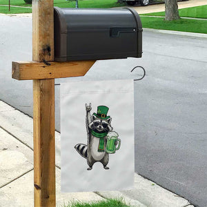 Funny Raccoon Rock On Garden Flag St Patricks Day Gift TS12 Print Your Wear