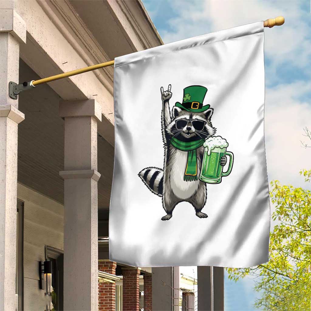 Funny Raccoon Rock On Garden Flag St Patricks Day Gift TS12 Print Your Wear