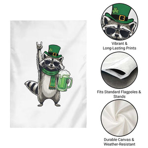 Funny Raccoon Rock On Garden Flag St Patricks Day Gift TS12 Print Your Wear