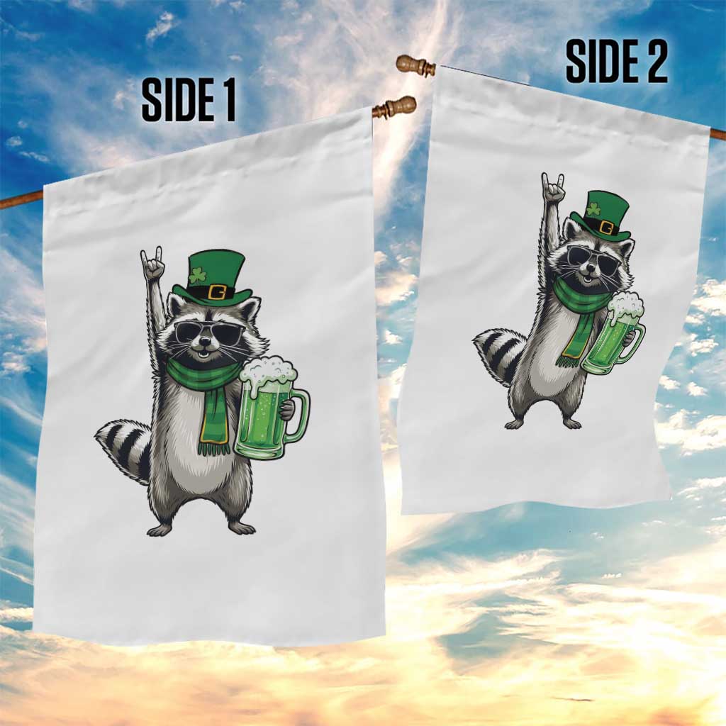 Funny Raccoon Rock On Garden Flag St Patricks Day Gift TS12 Print Your Wear