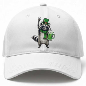 Funny Raccoon Rock On Baseball Cap St Patricks Day Gift TS12 Print Your Wear