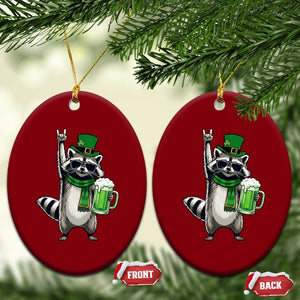 Funny Raccoon Rock On Ceramic Ornament St Patricks Day Gift TS12 Print Your Wear