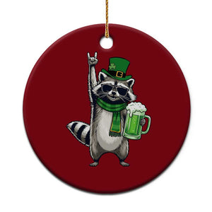 Funny Raccoon Rock On Ceramic Ornament St Patricks Day Gift TS12 1pc Red Print Your Wear