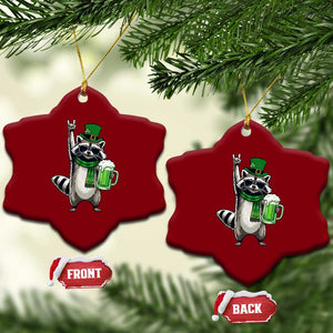 Funny Raccoon Rock On Ceramic Ornament St Patricks Day Gift TS12 Print Your Wear