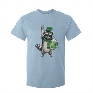 Funny Raccoon Rock On T Shirt For Kid St Patricks Day Gift TS12 Light Blue Print Your Wear