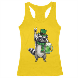 Funny Raccoon Rock On Racerback Tank Top St Patricks Day Gift TS12 Daisy Print Your Wear