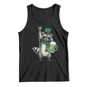 Funny Raccoon Rock On Tank Top St Patricks Day Gift TS12 Black Print Your Wear