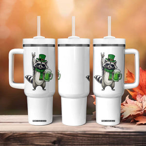 Funny Raccoon Rock On Tumbler With Handle St Patricks Day Gift TS12 Print Your Wear