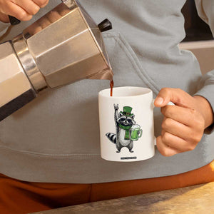 Funny Raccoon Rock On Coffee Mug St Patricks Day Gift TS12 Print Your Wear