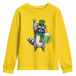 Funny Raccoon Rock On Youth Sweatshirt St Patricks Day Gift TS12 Daisy Print Your Wear