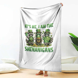 I Am The Shenanigans Throw Blanket Funny Irish Raccoon St Patricks Day TS12 Print Your Wear