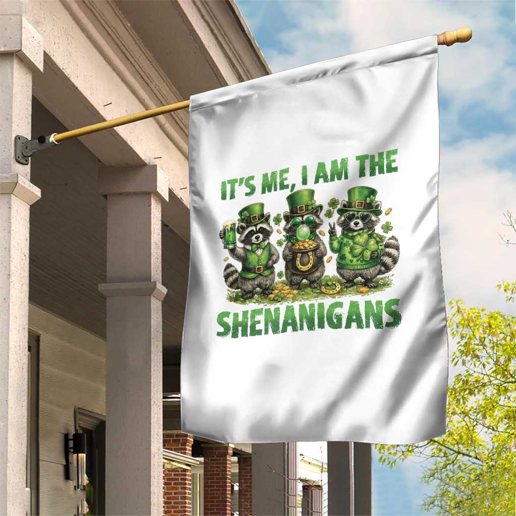 I Am The Shenanigans Garden Flag Funny Irish Raccoon St Patricks Day TS12 Print Your Wear