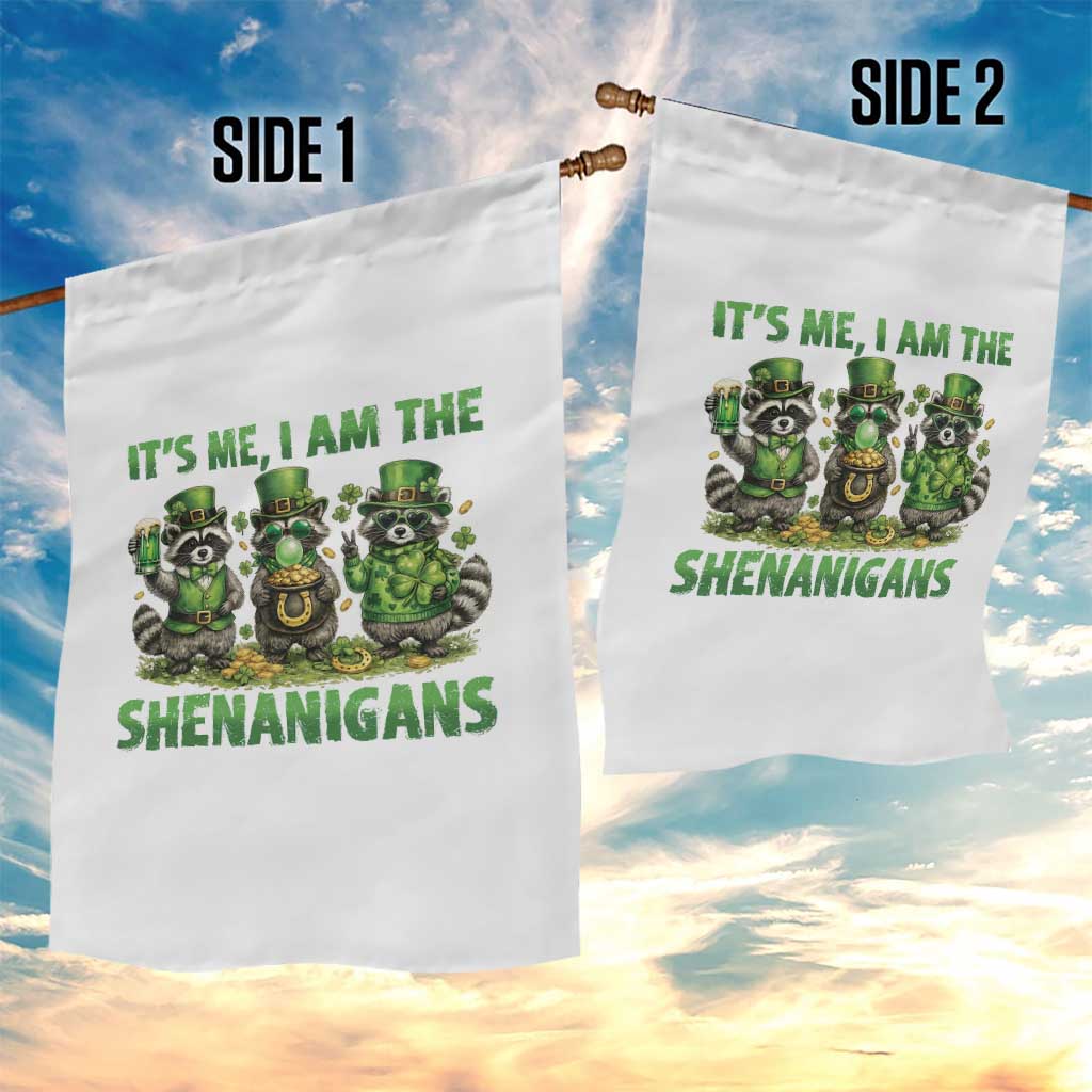 I Am The Shenanigans Garden Flag Funny Irish Raccoon St Patricks Day TS12 Print Your Wear