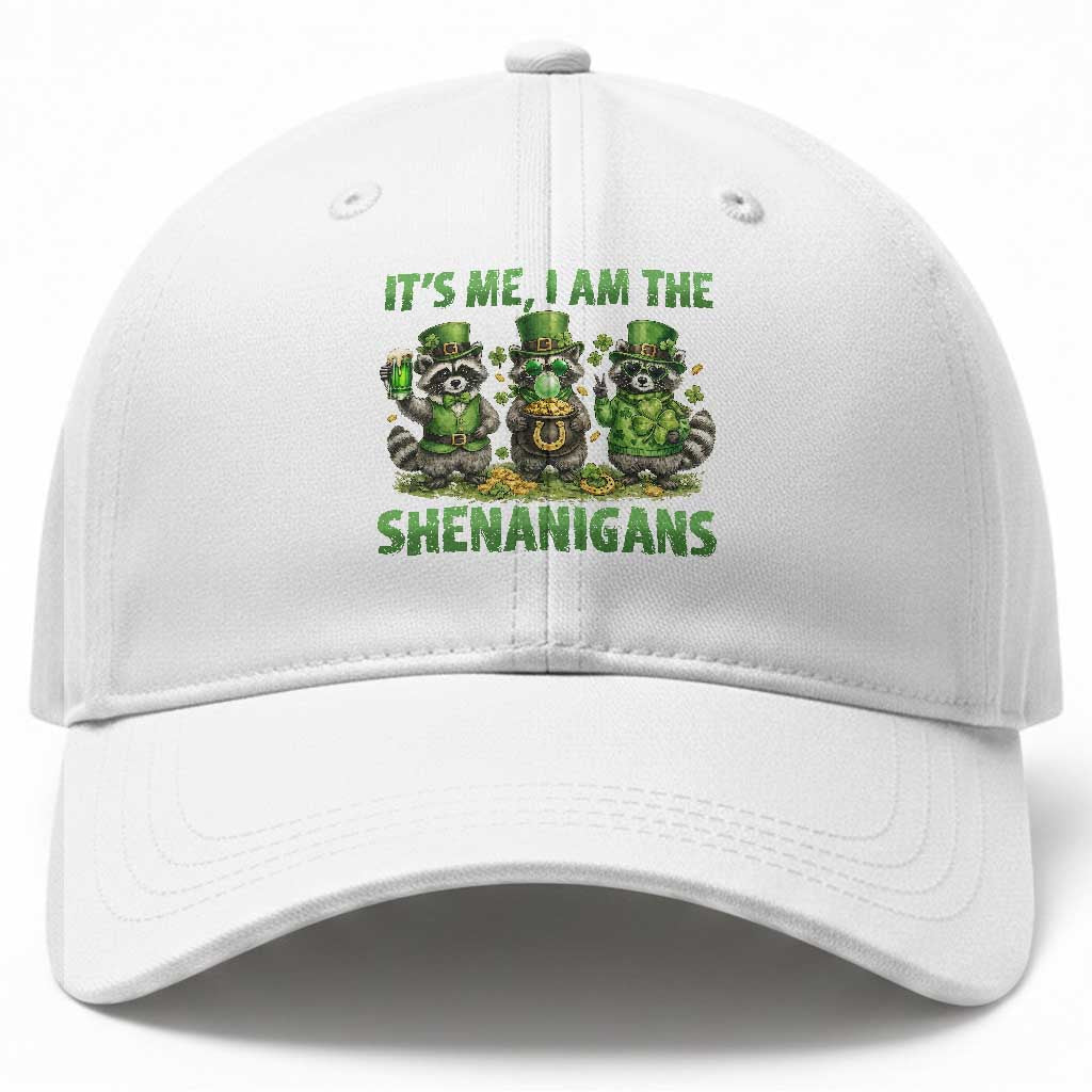 I Am The Shenanigans Baseball Cap Funny Irish Raccoon St Patricks Day TS12 Print Your Wear
