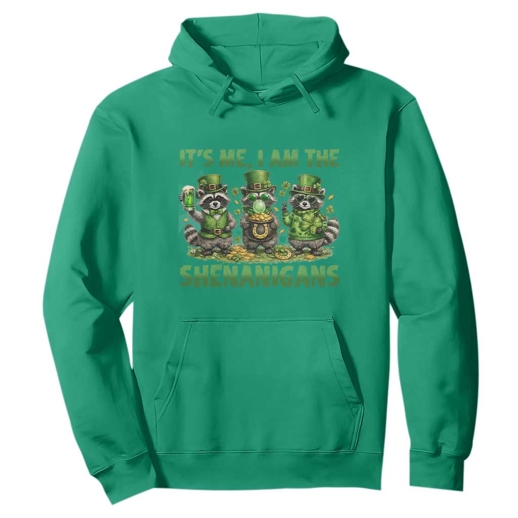 I Am The Shenanigans Hoodie Funny Irish Raccoon St Patricks Day TS12 Irish Green Print Your Wear