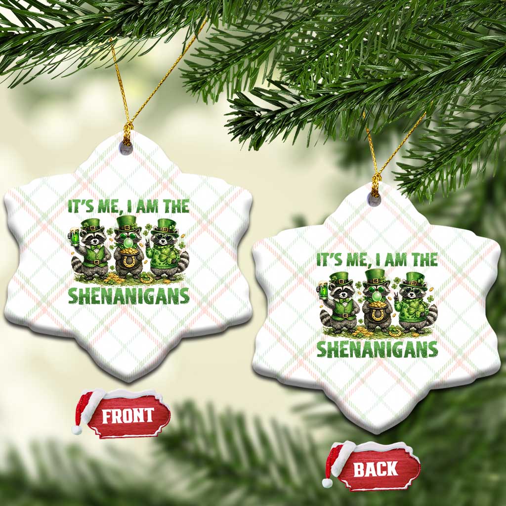 I Am The Shenanigans Ceramic Ornament Funny Irish Raccoon St Patricks Day TS12 Print Your Wear